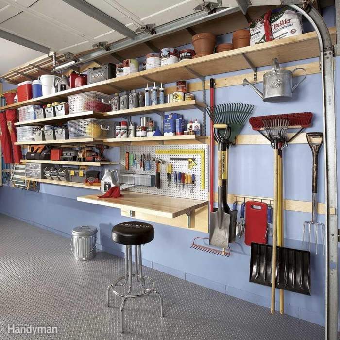 Garage system wall storage install organization cristina garay plans